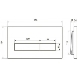 Клавиша смыва Point Меркурий PN44831GM графит