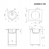 Кухонная мойка Ulgran Classic U-102-343 антрацит